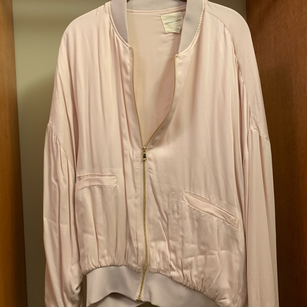 Light Pink Casual Bomber